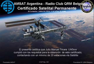 Certificado Satelital