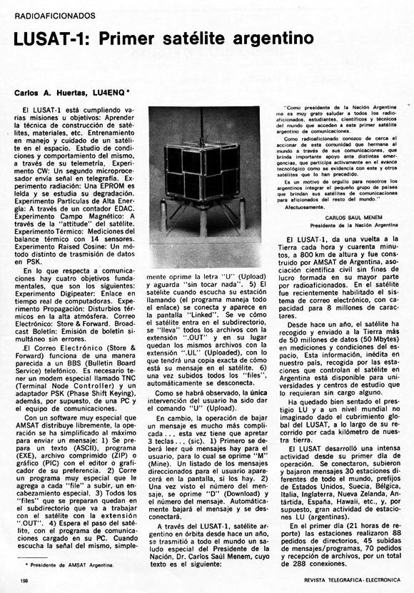 Artículo de Carlos Huertas en la Revista Telegráfica Electrónica